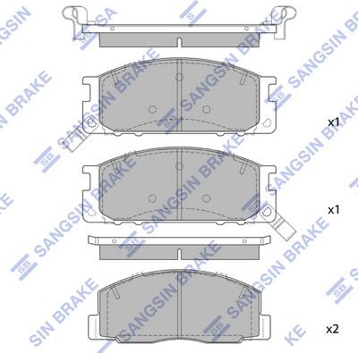 Hi-Q SP1464 - Kit pastiglie freno, Freno a disco autozon.pro