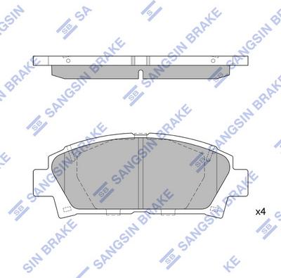 Hi-Q SP1466 - Kit pastiglie freno, Freno a disco autozon.pro