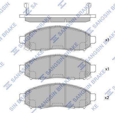 Hi-Q SP1460B - Kit pastiglie freno, Freno a disco autozon.pro