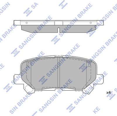 Hi-Q SP1461A - Kit pastiglie freno, Freno a disco autozon.pro