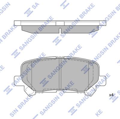 Hi-Q SP1461 - Kit pastiglie freno, Freno a disco autozon.pro