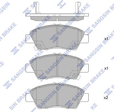 Hi-Q SP1463A - Kit pastiglie freno, Freno a disco autozon.pro