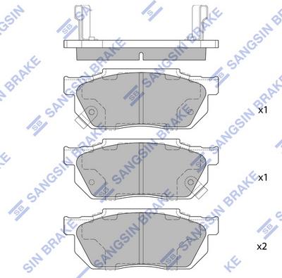 Hi-Q SP1462 - Kit pastiglie freno, Freno a disco autozon.pro