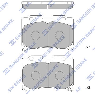 Hi-Q SP1467 - Kit pastiglie freno, Freno a disco autozon.pro