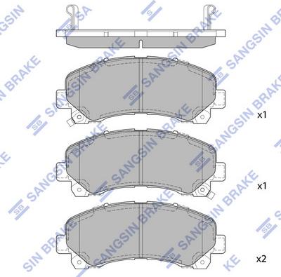 Hi-Q SP1409 - Kit pastiglie freno, Freno a disco autozon.pro