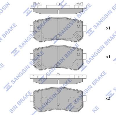 Hi-Q SP1406 - Kit pastiglie freno, Freno a disco autozon.pro