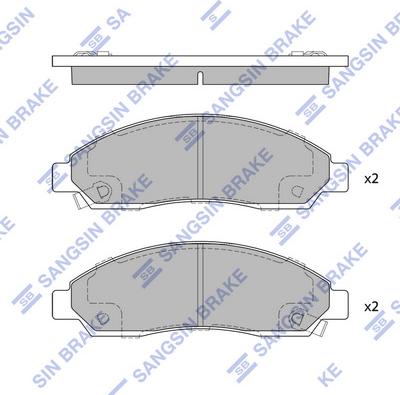 Hi-Q SP1408 - Kit pastiglie freno, Freno a disco autozon.pro