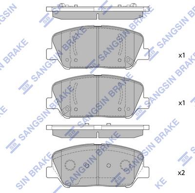 Hi-Q SP1403 - Kit pastiglie freno, Freno a disco autozon.pro