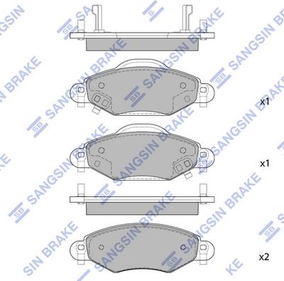 Hi-Q SP1419 - Kit pastiglie freno, Freno a disco autozon.pro