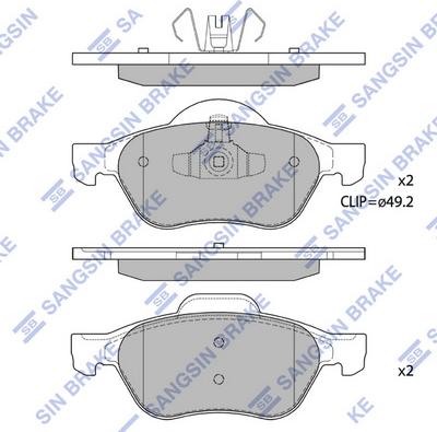 Hi-Q SP1414 - Kit pastiglie freno, Freno a disco autozon.pro