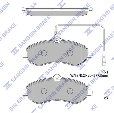 Hi-Q SP1415 - Kit pastiglie freno, Freno a disco autozon.pro