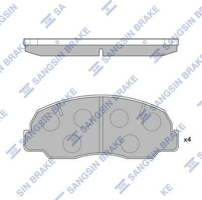 Hi-Q SP1417 - Kit pastiglie freno, Freno a disco autozon.pro