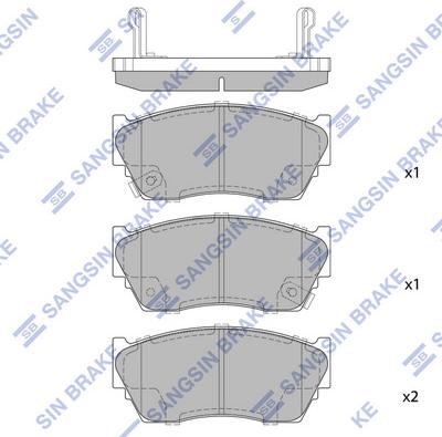 Hi-Q SP1489 - Kit pastiglie freno, Freno a disco autozon.pro