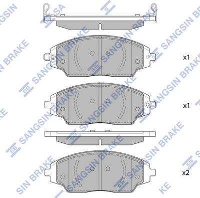 Hi-Q SP1481 - Kit pastiglie freno, Freno a disco autozon.pro