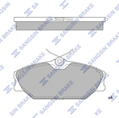 Hi-Q SP1483A - Kit pastiglie freno, Freno a disco autozon.pro