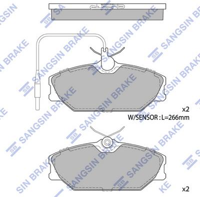 Hi-Q SP1483 - Kit pastiglie freno, Freno a disco autozon.pro