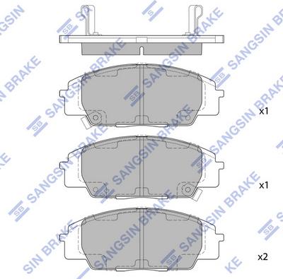 Hi-Q SP1434 - Kit pastiglie freno, Freno a disco autozon.pro