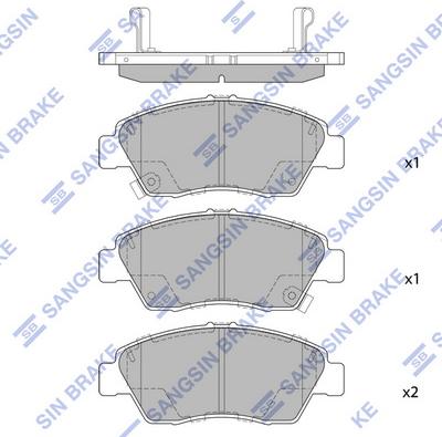 Hi-Q SP1435 - Kit pastiglie freno, Freno a disco autozon.pro