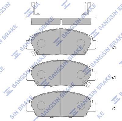 Hi-Q SP1431 - Kit pastiglie freno, Freno a disco autozon.pro