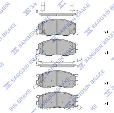 Hi-Q SP1433 - Kit pastiglie freno, Freno a disco autozon.pro