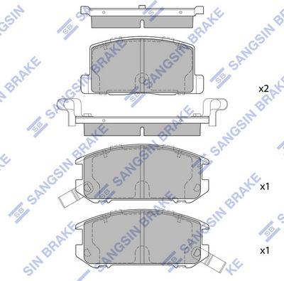 Hi-Q SP1437 - Kit pastiglie freno, Freno a disco autozon.pro