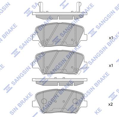 Hi-Q SP1424 - Kit pastiglie freno, Freno a disco autozon.pro