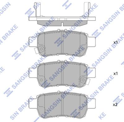 Hi-Q SP1428 - Kit pastiglie freno, Freno a disco autozon.pro