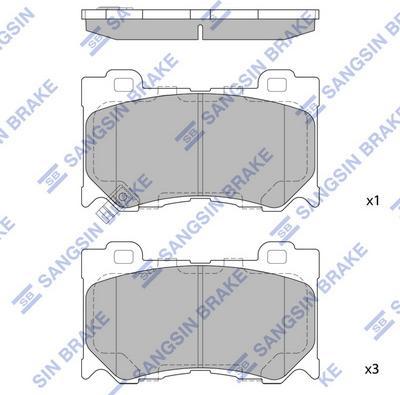 Hi-Q SP1471 - Kit pastiglie freno, Freno a disco autozon.pro