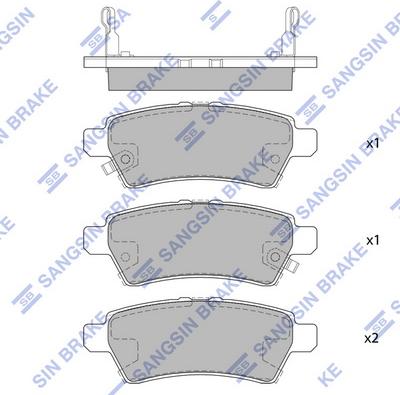 Hi-Q SP1477 - Kit pastiglie freno, Freno a disco autozon.pro