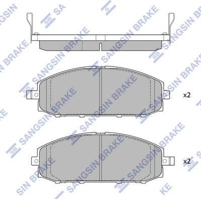 Hi-Q SP1599 - Kit pastiglie freno, Freno a disco autozon.pro