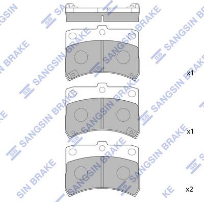 Hi-Q SP1594 - Kit pastiglie freno, Freno a disco autozon.pro