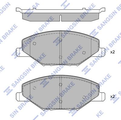 Hi-Q SP1595 - Kit pastiglie freno, Freno a disco autozon.pro