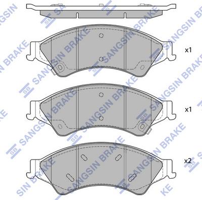 Hi-Q SP1596 - Kit pastiglie freno, Freno a disco autozon.pro