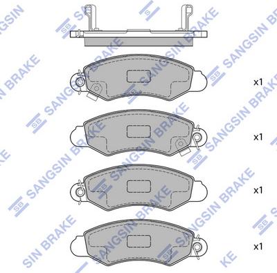 Hi-Q SP1598 - Kit pastiglie freno, Freno a disco autozon.pro