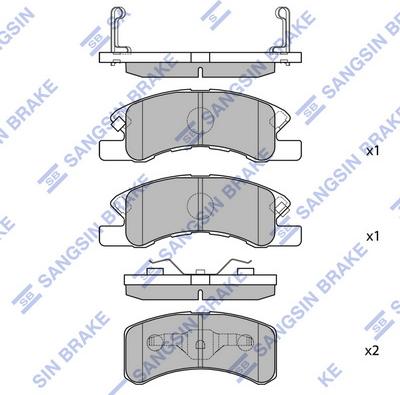 Hi-Q SP1593A - Kit pastiglie freno, Freno a disco autozon.pro