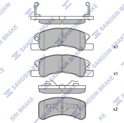 Hi-Q SP1593 - Kit pastiglie freno, Freno a disco autozon.pro