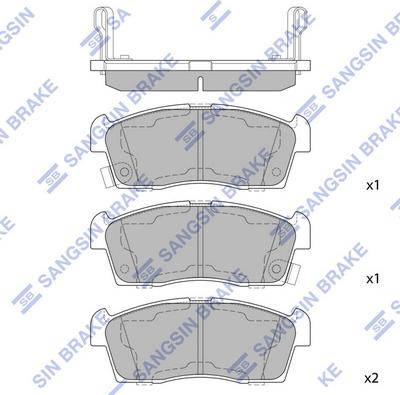 Hi-Q SP1592A - Kit pastiglie freno, Freno a disco autozon.pro