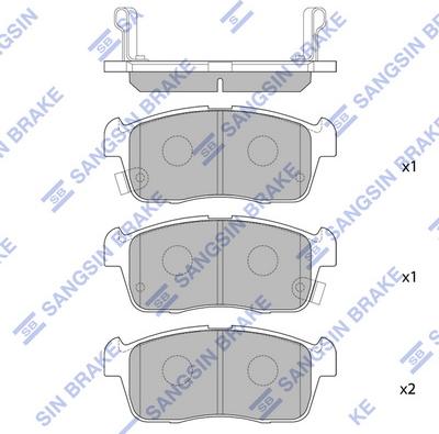 Hi-Q SP1549 - Kit pastiglie freno, Freno a disco autozon.pro