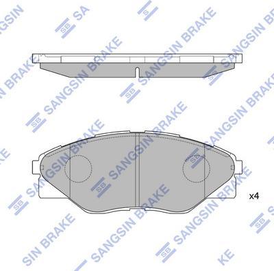 Hi-Q SP1544 - Kit pastiglie freno, Freno a disco autozon.pro