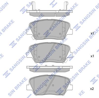 Hi-Q SP1545 - Kit pastiglie freno, Freno a disco autozon.pro