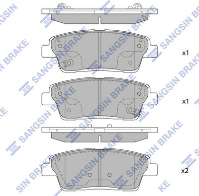 Hi-Q SP1546A - Kit pastiglie freno, Freno a disco autozon.pro