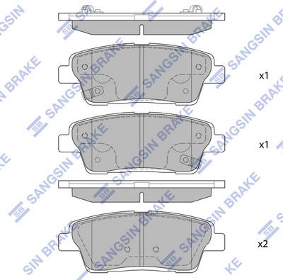 Hi-Q SP1546 - Kit pastiglie freno, Freno a disco autozon.pro