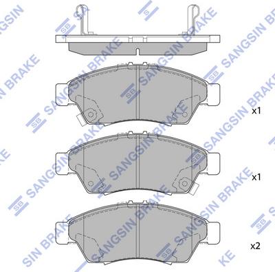 Hi-Q SP1541 - Kit pastiglie freno, Freno a disco autozon.pro