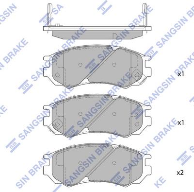 Hi-Q SP1542 - Kit pastiglie freno, Freno a disco autozon.pro