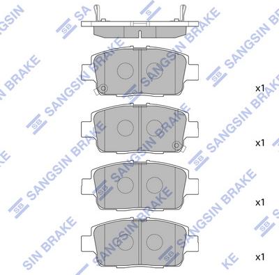 Hi-Q SP1555 - Kit pastiglie freno, Freno a disco autozon.pro