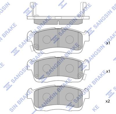 Hi-Q SP1550 - Kit pastiglie freno, Freno a disco autozon.pro