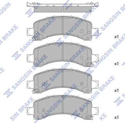 Hi-Q SP1558A - Kit pastiglie freno, Freno a disco autozon.pro