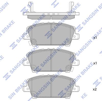 Hi-Q SP1569 - Kit pastiglie freno, Freno a disco autozon.pro