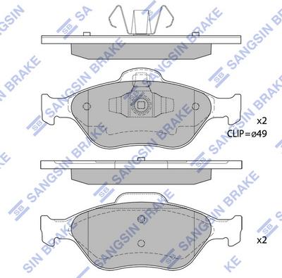 Hi-Q SP1565 - Kit pastiglie freno, Freno a disco autozon.pro