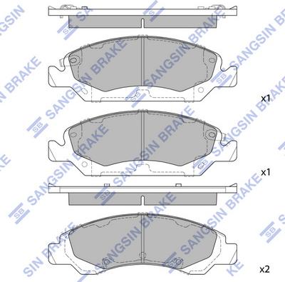 Hi-Q SP1561 - Kit pastiglie freno, Freno a disco autozon.pro